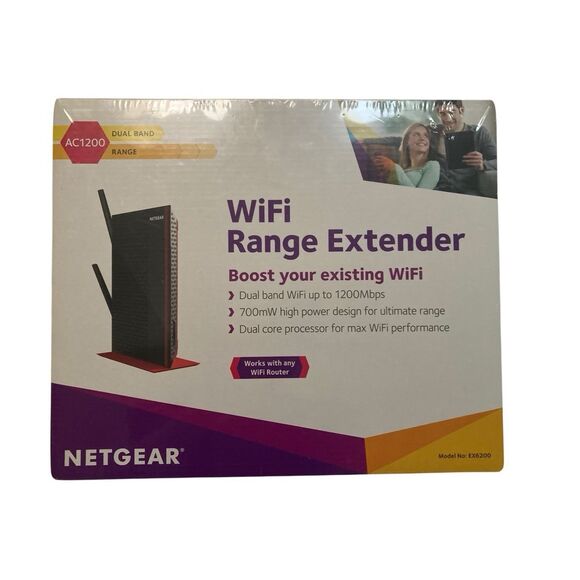 NETGEAR EX6200 Wireless WiFi Range Extender AC1200 Sealed NEW - Picture 1 of 6